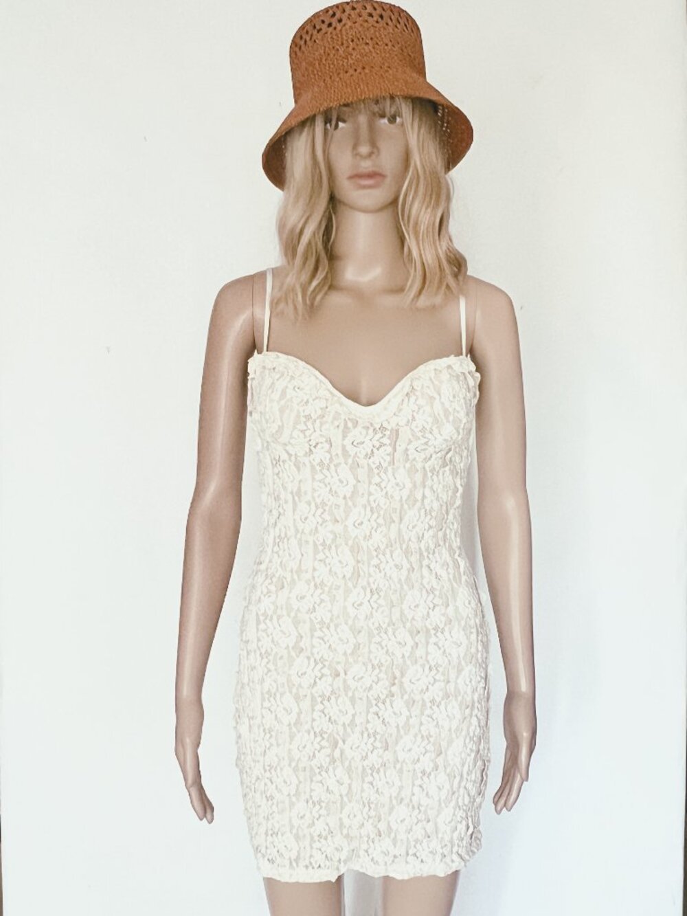 Loucia Ivory Floral Lace Mini Dress Sizes S/M/L